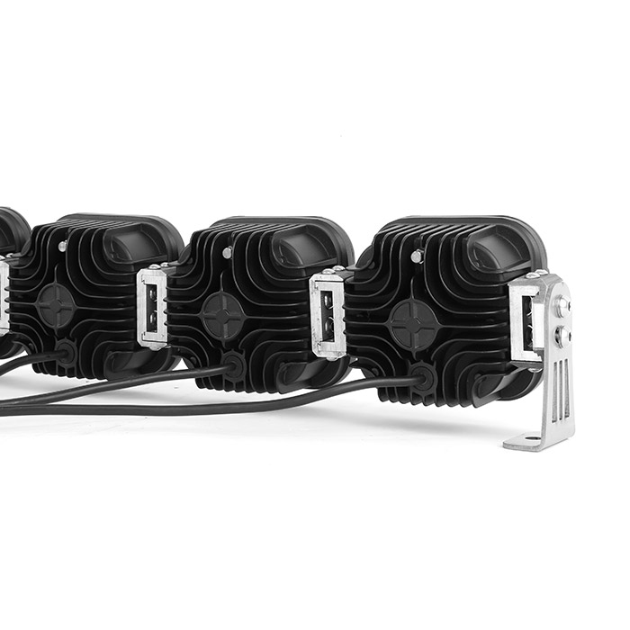 Sistema de barra de luz montada en el techo de automóviles con focos cuadrados 96-954Z